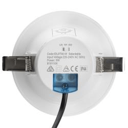 Voltex Monaco 9.5W IP44 Integrated Driver LED Down Light - CCT Tricolour - Changeable - 90mm