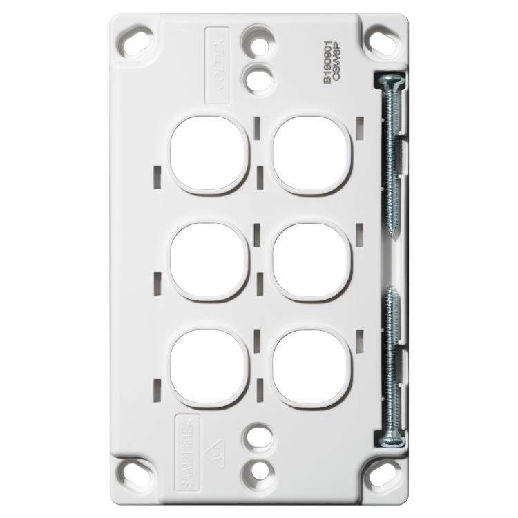 Voltex Classic 6 Gang Switch Plate