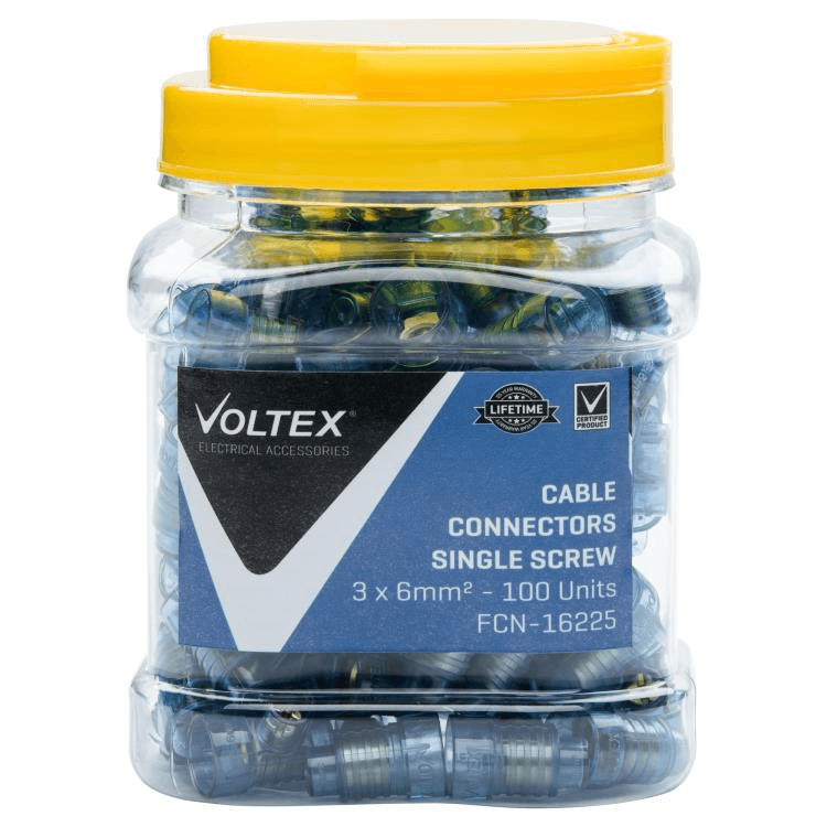 Voltex Cable Connector Single Screw 3 x 6mm - 100 Pack