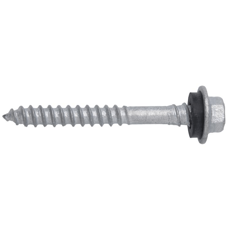 Hex Head Type 17 Roofing Screw - 12G x 50mm with Seal - 100 Pack