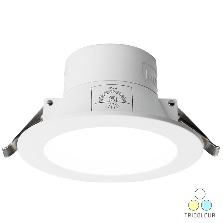 Voltex Monaco 9.5W IP44 Integrated Driver LED Down Light - CCT Tricolour - Changeable - 90mm
