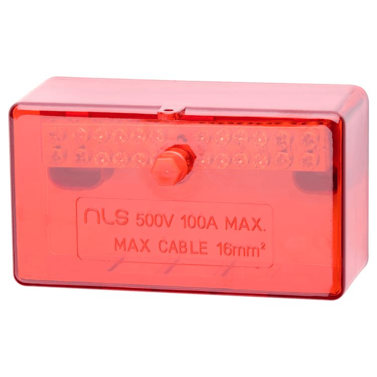 100A 500V Active Link 12 Hole - Red - Max. Cable 16mm²