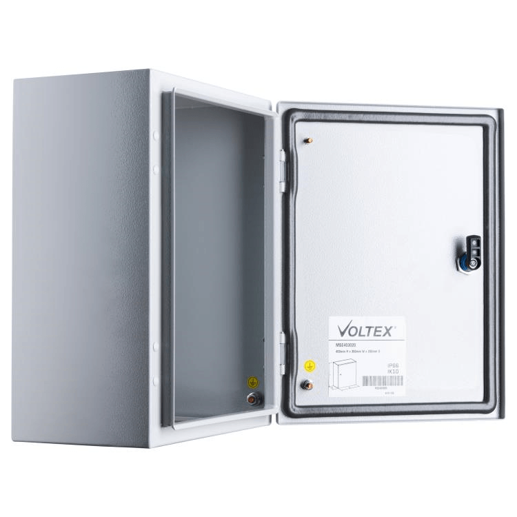 Voltex Mild Steel Enclosure 400mm H x 300mm W x 200mm D IP66 IK10