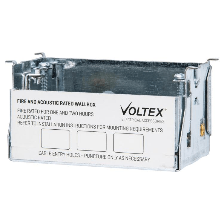 Voltex Fire Rated Wall Boxes complete with Intumescent Pad - 10 Pack