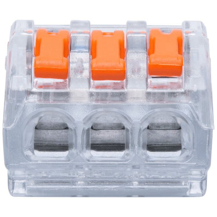 3-Conductor Terminal Blocks with levers - 100 Pack