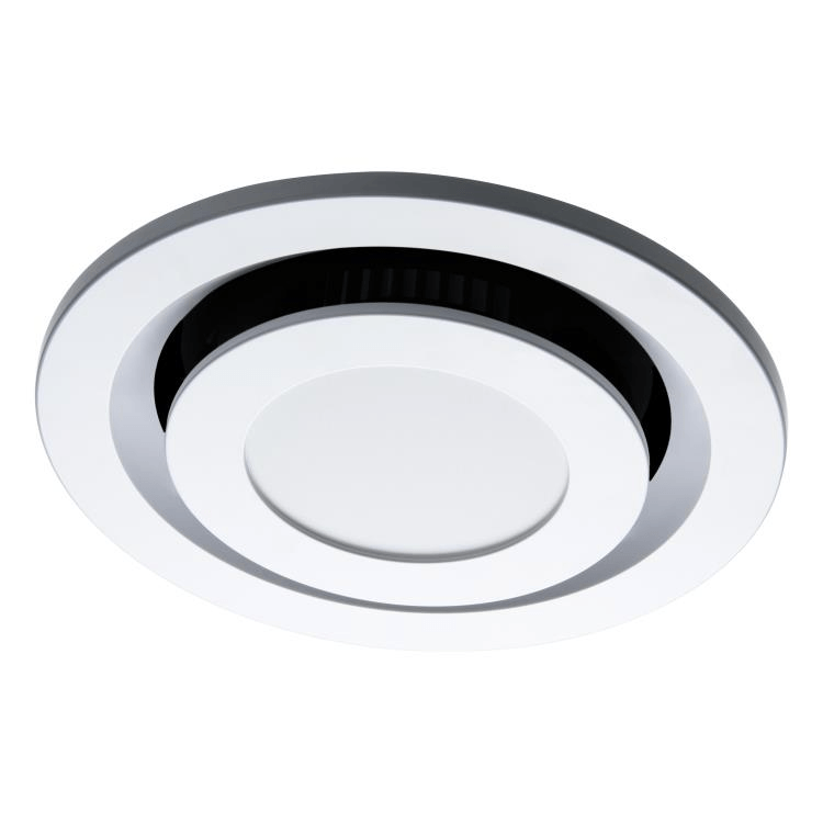 Voltex 250mm Round Ceiling Exhaust Fan with 13W LED Light - Dual Colour - Flush Mounted